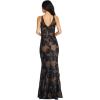 image:imageDress The Population Womens Sharon Sequin Maxi Mermaid VNeck GownBlackNude