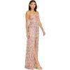 image:imageDress the Population Womens Angelique Fit and Flare Floor Length DressFuchsia Multi