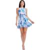 image:imageDress The Population Womens Casual Kaylee Fit amp Flare Mini DressPale Blue Multi