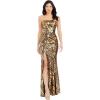 image:imageDress The Population Womens Janelle Mermaid Maxi DressGold Multi