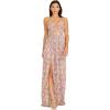 image:imageDress the Population Womens Angelique Fit and Flare Floor Length DressFuchsia Multi