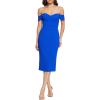 image:imageDress the Population Womens Bailey Off the Shoulder Sweetheart Bodycon Midi Sheath DressElectric Blue