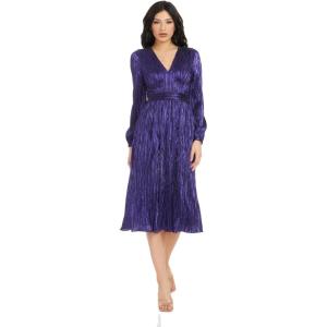 image:imageDress The Population Womens Holly Fit and Flare Midi DressDeep Plum