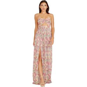 image:imageDress the Population Womens Angelique Fit and Flare Floor Length DressFuchsia Multi