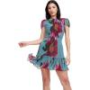 image:imageDress The Population Womens Kenley Fit amp Flare Mini DressTurquoise Multi