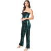 image:imageDress the Population Womens Andy Strapless Sequin Wide Leg JumpsuitDeep Emerald