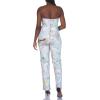 image:imageDress the Population Womens Andy Strapless Sequin Wide Leg JumpsuitIvorySageGold