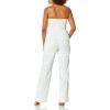 image:imageDress the Population Womens Andy Strapless Sequin Wide Leg JumpsuitLilyWhite