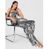 image:imageDress the Population Womens Andy Strapless Sequin Wide Leg JumpsuitSilver