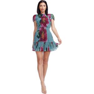 image:imageDress The Population Womens Kenley Fit amp Flare Mini DressTurquoise Multi