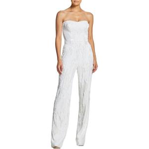 image:imageDress the Population Womens Andy Strapless Sequin Wide Leg JumpsuitLily