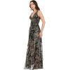 image:imageDress The Population Womens Ariyah Fit amp Flare Maxi DressBlack Multi