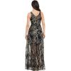 image:imageDress The Population Womens Ariyah Fit amp Flare Maxi DressBlack Multi