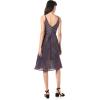 image:imageDress The Population Womens Haley Sleeveless Plunging Fit amp Flare Pleated Party DressMetallic Cobalt Multi