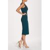 image:imageDress The Population Womens Lyla Plunging Sleeveless Fitted Midi Sheath DressPine