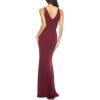 image:imageDress the Population Womens Jordan Plunging Drape Front Sleeveless Long Gown with SlitBurgundy