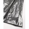 image:imageDress the Population Womens Jordan Plunging Drape Front Sleeveless Long Gown with SlitGunmetal