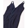 image:imageDress the Population Womens Jordan Plunging Drape Front Sleeveless Long Gown with SlitNavy