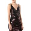 image:imageDress the Population Womens Jordan Plunging Drape Front Sleeveless Long Gown with SlitPort