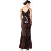 image:imageDress the Population Womens Jordan Plunging Drape Front Sleeveless Long Gown with SlitPort