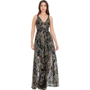 image:imageDress The Population Womens Ariyah Fit amp Flare Maxi DressBlack Multi