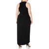 image:imageDress the Population Womens Ariel Sleeveless Plunging Long Gown Wrap Dress PlusBlack