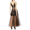 image:imageDress the Population Womens Rachelle Sleeveless Sequin Tulle Fit amp Flare Long BallgownBlacknude