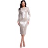 image:imageDress the Population Womens Emmalyn Bodycon Midi DressDark Pearl