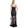 image:imageDress the Population Womens Anabel 3D Floral Embroidery Maxi Fit and Flare Sweetheart Neck Dress BlackNude XSmall