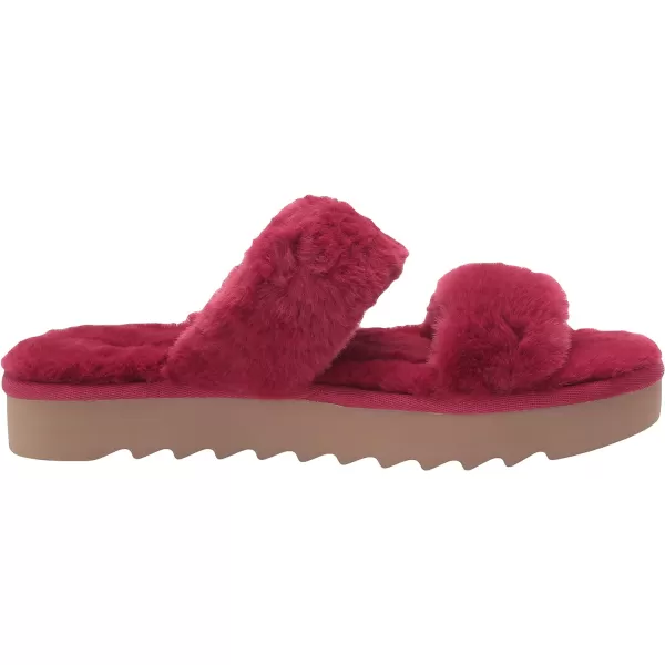 Koolaburra by UGG Womens Furrah Flat SandalBerry Red