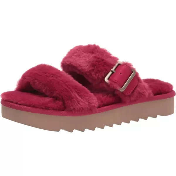 Koolaburra by UGG Womens Furrah Flat SandalBerry Red