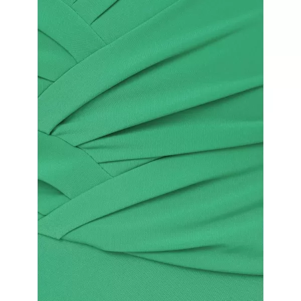 Adrianna Papell Womens Pleated Layered Short DressBotanic Green