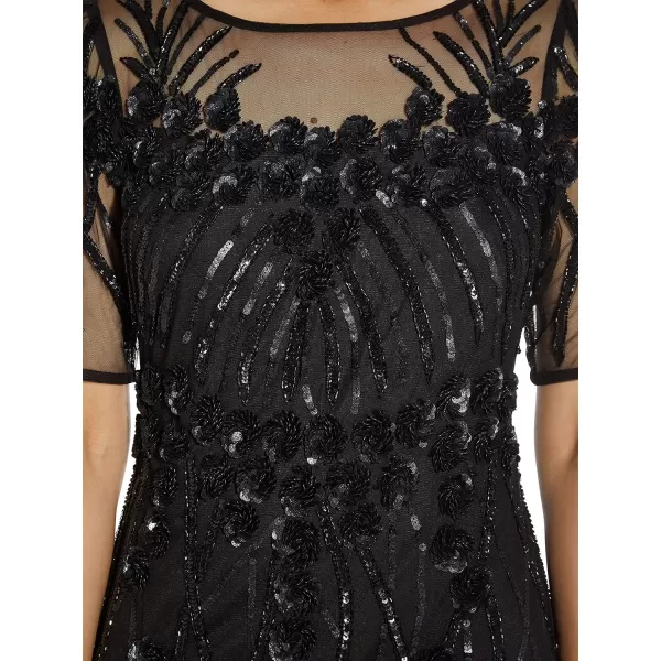 Adrianna Papell Womens Beaded Long GownBlack