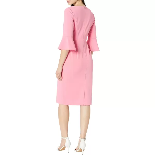 Adrianna Papell Womens Bell Sleeve Tie Front DressFaded Rose