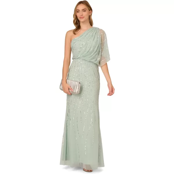 Adrianna Papell Womens Bell Sleeve Tie Front DressIcy Sage