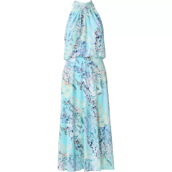 Adrianna Papell Womens Watercolor Floral Midi DressLight Blue Multi