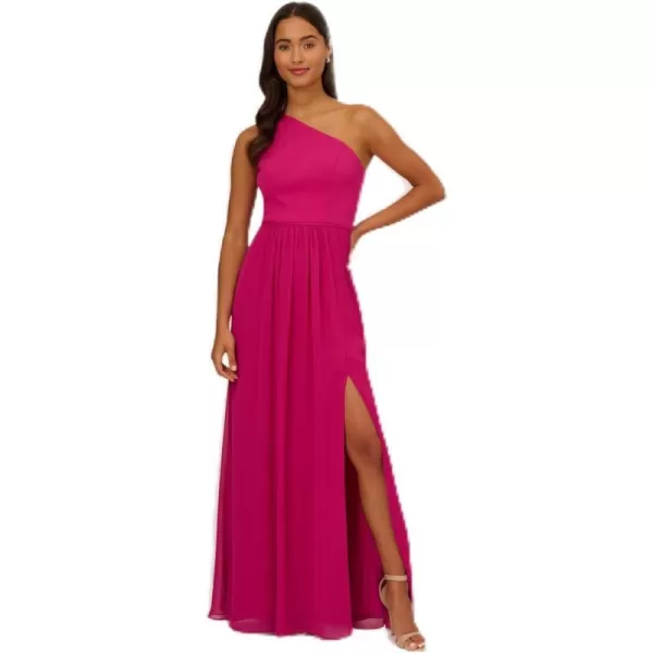 Adrianna Papell Womens Bell Sleeve Tie Front DressBright Magenta