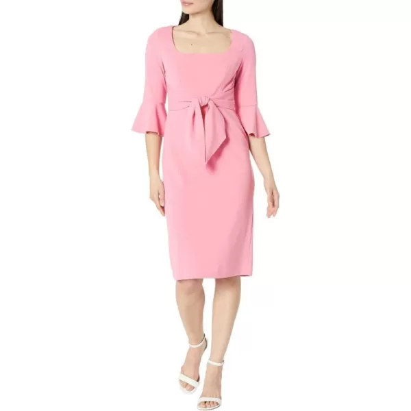 Adrianna Papell Womens Bell Sleeve Tie Front DressFaded Rose