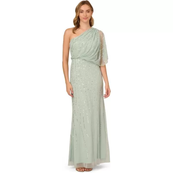 Adrianna Papell Womens Bell Sleeve Tie Front DressIcy Sage