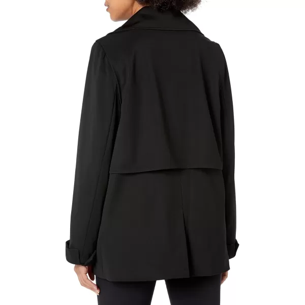 Adrianna Papell Womens Tall Size Trench Jacket with Back YokeBlack