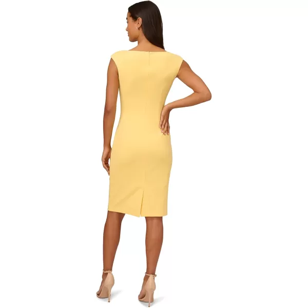 Adrianna Papell Womens Crepe Draped Overlay DressWarm Sun