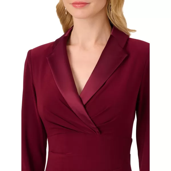 Adrianna Papell Womens Jersey Tuxedo DressRed Wine