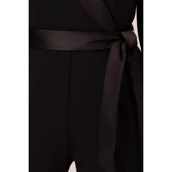 Adrianna Papell womens Crepe Tuxedo JumpsuitBlack