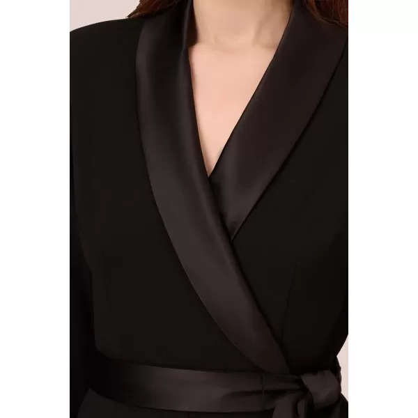 Adrianna Papell womens Crepe Tuxedo JumpsuitBlack