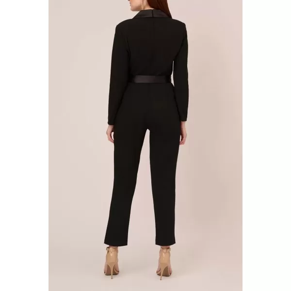 Adrianna Papell womens Crepe Tuxedo JumpsuitBlack