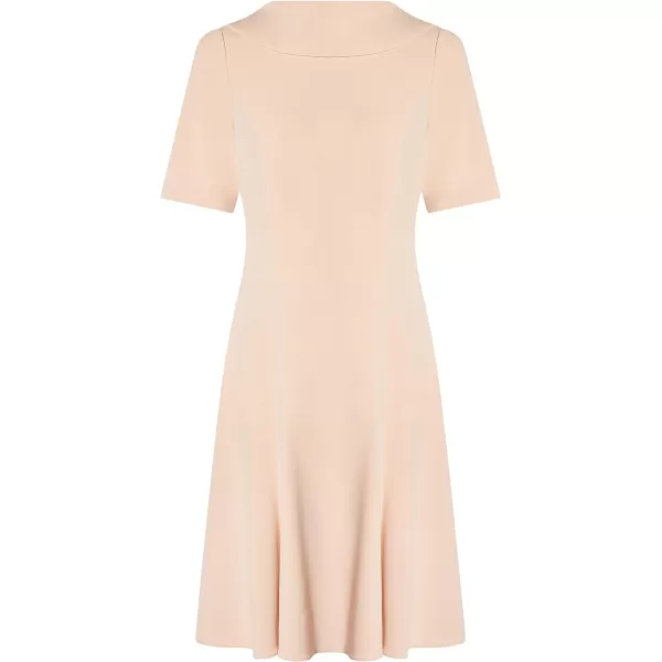 Adrianna Papell Womens Knit Crepe Roll Collar DressBlush