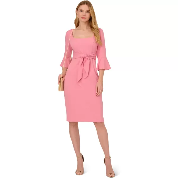 Adrianna Papell Womens Bell Sleeve TieFaded Rose