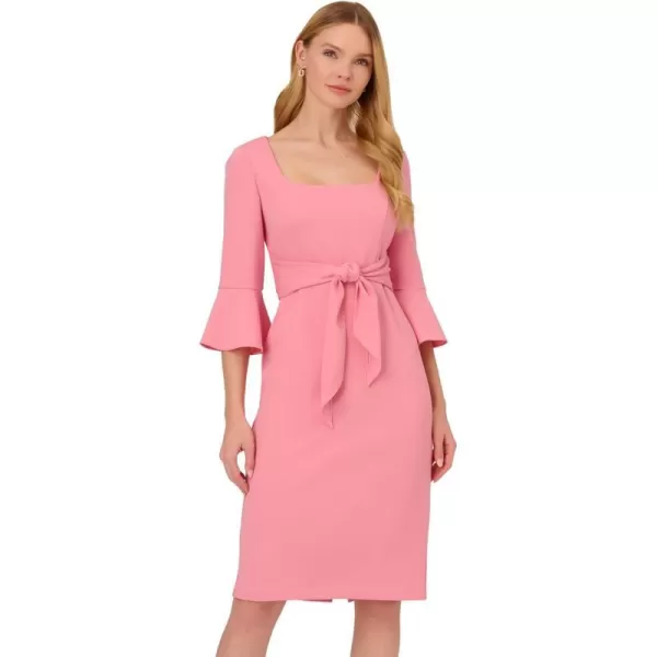 Adrianna Papell Womens Bell Sleeve TieFaded Rose