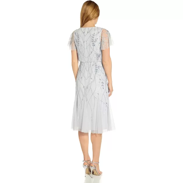 Adrianna Papell Womens Beaded Midi DressSerenity