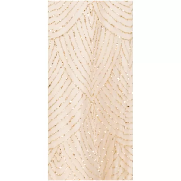 Adrianna Papell Womens Blouson Beaded DressChampGold